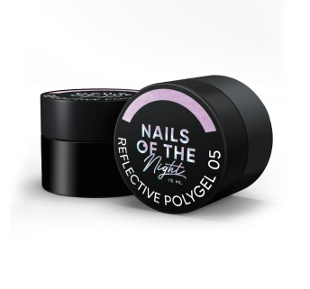 NAILSOFTHENIGHT Reflective Polygel 05 — рожевий рідкий світловідбиваючий полігель нової формули для нігтів, 15 мл