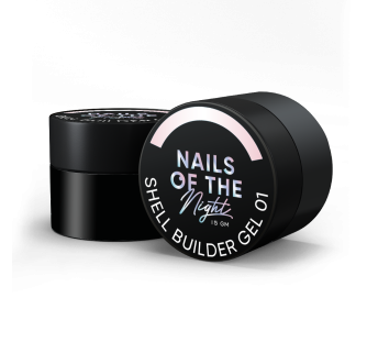 NAILSOFTHENIGHT Shell builder gel 01 — низькотемпературний будівельний гель з перлинним ефектом для нігтів, 15 мл