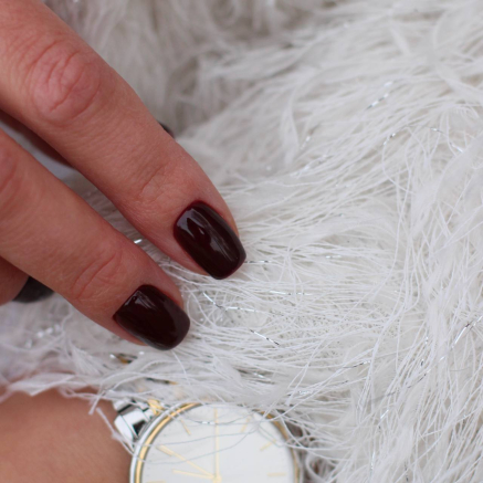 SOLD OUT NAILSOFTHEDAY Color of the month November 2024 Une petite française — колір місяця глибокий бордовий з легким винним підтоном, що перекривається в один шар, 10 мл