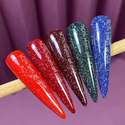 NAILSOFTHENIGHT Sangria gel polish — насичено червоний світловідбиваючий гель лак, 10 мл
