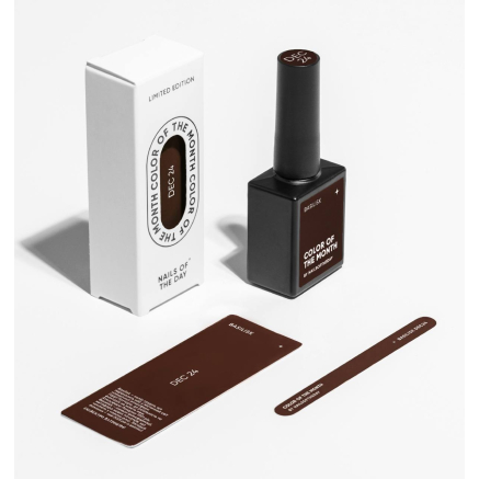 SOLD OUT — NAILSOFTHEDAY Color of the month December 2024 Basilisk — колір місяця глибокий коричневий світловідбиваючий гель лак, 10 мл