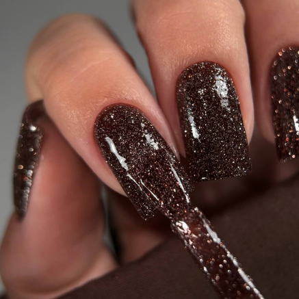 SOLD OUT — NAILSOFTHEDAY Color of the month December 2024 Basilisk — колір місяця глибокий коричневий світловідбиваючий гель лак, 10 мл