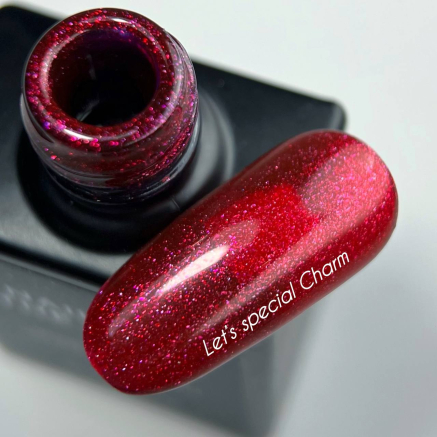 NAILSOFTHEDAY Let’s special Charm — яскравий малиново-рожевий із дрібним шимером гель–лак для нігтів, що перекриває в один шар, 10 мл