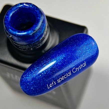 NAILSOFTHEDAY Let’s special Crystal — глибокий синій із дрібним шимером гель–лак для нігтів, що перекриває в один шар, 10 мл