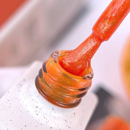 SOLD OUT NAILSOFTHEDAY Color of the month January 2025 Vitamin C — колір місяця насичено-помаранчевий із дрібним шимером, що перекривається в один шар, 10 мл