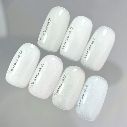 Nailsoftheday Cover base milk 01 — приполено-молочне насичене камуфлююче базове покриття для нігтів, 30 мл