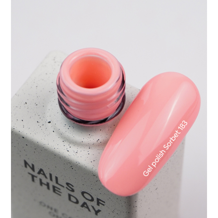 NAILSOFTHEDAY Gel polish Sorbet — ніжно-персиковий гель–лак для нігтів, що перекриває в один шар, 10 мл
