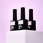 NAILSOFTHEDAY Potal base 02 молочно-голуба база з поталлю (золотисто-фіолетова та бірюзова поталь), 10 мл