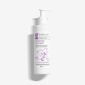 Антибактеріальний крем для ніг з іонами срібла, екстрактом зеленого чаю і ментолом Shelly 500 мл