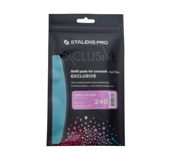 Набор сменных файлов для пилки полумесяц 240 грит STALEKS PRO EXCLUSIVE 42 50 шт