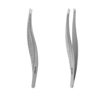 Пінцет для брів STALEKS CLASSIC 12 TYPE 3 (широкий скошений)