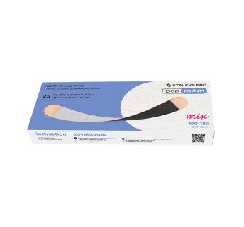 Змінні файли papmAm Mix на дерев'яній основі 100/180 грит STALEKS PRO EXPERT 25 шт