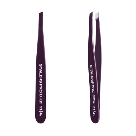 Пінцет для брів STALEKS PRO EXPERT 11 TYPE 4 Violet