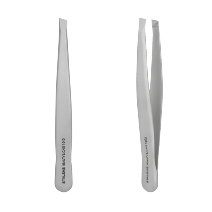 Пінцет для брів STALEKS BEAUTY & CARE 10 TYPE 3 (широкий скошений)