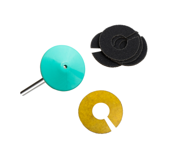 Педикюрный диск пластиковый скошенный STALEKS PRO М со сменными файлами 180 грит 5 шт 20 мм