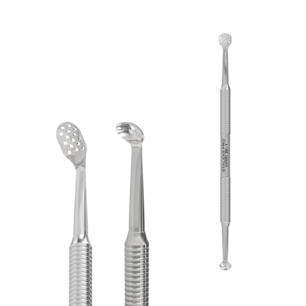 Ложка косметологічна STALEKS PRO EXPERT 20 TYPE 1 (Уно + прямокутна шумівка 15 отворів)