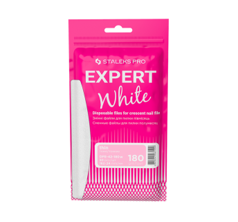 Набор сменных белых файлов для пилки полумесяц 180 грит STALEKS PRO EXPERT 42 50 шт