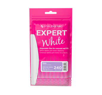 Набор сменных белых файлов для пилки полумесяц 240 грит STALEKS PRO EXPERT 42 50 шт