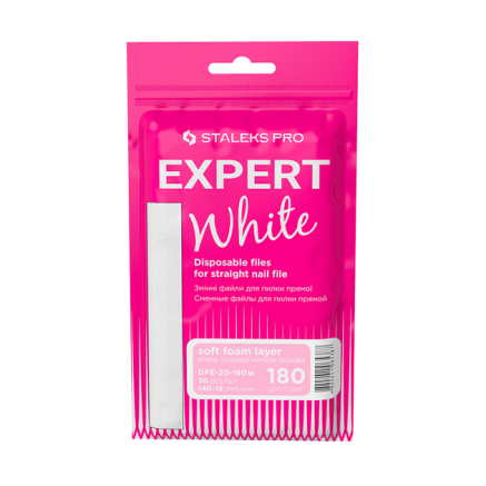 Змінні файли білі для пилки прямої на м'якій основі 180 грит STALEKS PRO EXPERT 20 30 шт