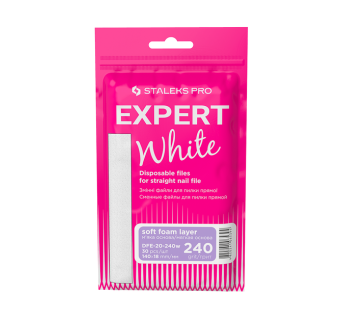 Змінні файли білі для пилки прямої на м'якій основі 240 грит STALEKS PRO EXPERT 20 30 шт
