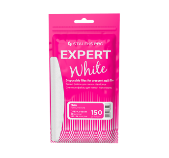 Набор сменных белых файлов для пилки полумесяц 150 грит STALEKS PRO EXPERT 42 50 шт