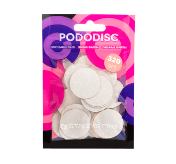 Сменные файлы белые для педикюрного диска 320 грит STALEKS PRO EXPERT PODODISC L 50 шт
