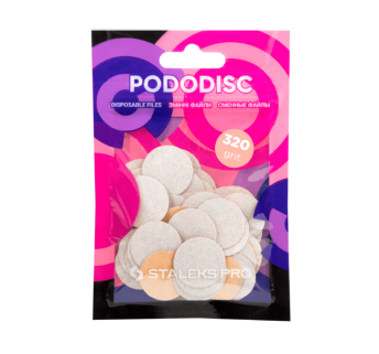 Сменные файлы белые для педикюрного диска 320 грит STALEKS PRO EXPERT PODODISC M 50 шт