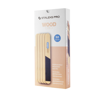 Пилка-основа деревянная прямая одноразовая STALEKS PRO EXPERT 20 papmAm 50 шт