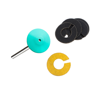 Педикюрный диск пластиковый скошенный STALEKS PRO S со сменными файлами 180 грит 5 шт 15 мм