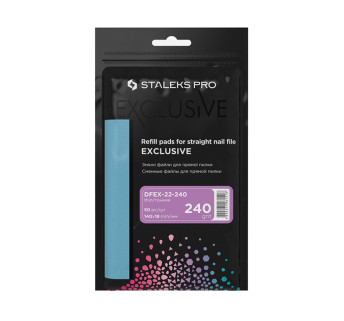 Набор сменных файлов для пилки прямой 240 грит STALEKS PRO EXCLUSIVE 22 50 шт