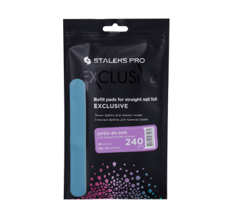 Набор сменных файлов для пилки прямой на мягкой основе 240 грит STALEKS PRO EXCLUSIVE 20 30 шт