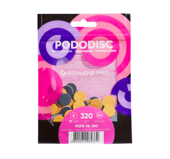 Змінні файли для педикюрного диска на м'якій основі 320 грит STALEKS PRO PODODISC S 50 шт