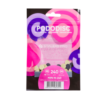 Змінні файли для педикюрного диска на м'якій основі 240 грит STALEKS PRO PODODISC XS 50 шт
