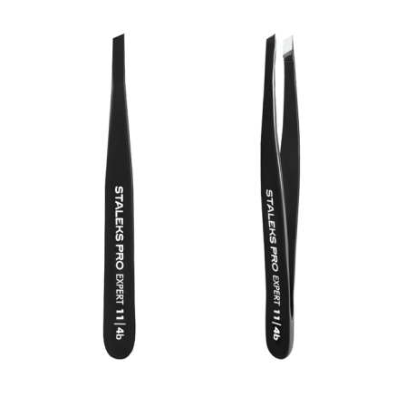 Пінцет для брів STALEKS PRO EXPERT 11 TYPE 4 Black