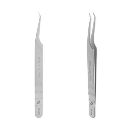 Пінцет для вій професійний mini L STALEKS PRO EXPERT 41 TYPE 8