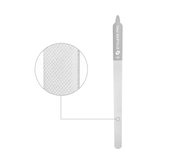 Пилка для нігтів крапля лазерна STALEKS PRO EXPERT 11 155 мм (пряма з ручкою)