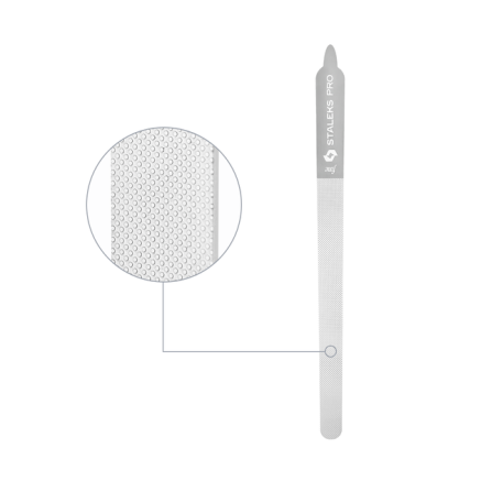 Пилка для нігтів крапля лазерна STALEKS PRO EXPERT 11 155 мм (пряма з ручкою)