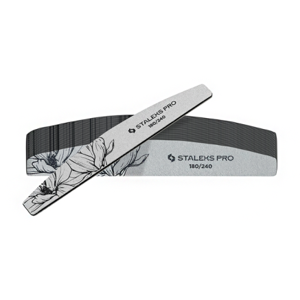 Пилка для нігтів мінеральна STALEKS PRO EXPERT 40 180/240 грит (півмісяць) 25 шт