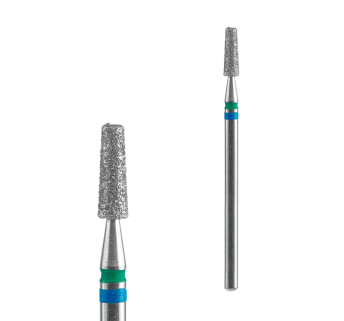 Staleks Pro Фреза алмазна DUO EXPERT Конус усічений 2,5 х 8 мм синьо-зелений