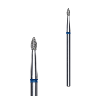 Фреза алмазна Брунька гостра STALEKS PRO EXPERT 1,8 х 4 мм синій