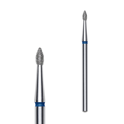 Фреза алмазна Брунька гостра STALEKS PRO EXPERT 1,8 х 4 мм синій