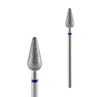 Алмазна фреза груша закруглена STALEKS PRO Expert Blue (синя) 5 х 12 мм