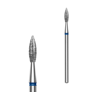 Фреза алмазна Полум'я гостре STALEKS PRO EXPERT 2,3 х 8 мм синій