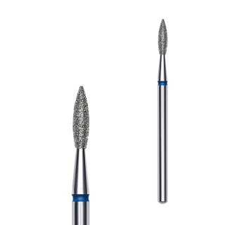 Фреза алмазна Полум'я гостре STALEKS PRO EXPERT 2,1 х 8 мм синій