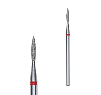 Фреза алмазна Полум'я гостре STALEKS PRO EXPERT 1,6 х 8 мм червоний