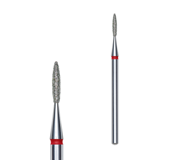 Фреза алмазна Полум'я STALEKS PRO EXPERT 1,6 х 8 мм червоний