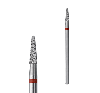 Фреза твердосплавная Конус STALEKS PRO EXPERT 2,3 х 8 мм красная