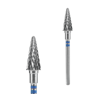 Staleks Pro Фреза твердосплавна Конус синій для лівші EXPERT 6 х 14 мм