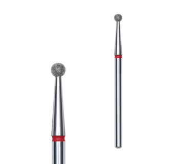 Фреза алмазная Шар STALEKS PRO EXPERT 2,5 мм красный