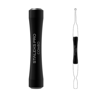 Ручка лопатки чорна Staleks Pro Combo UNIQ 10b для змінних робочих частин